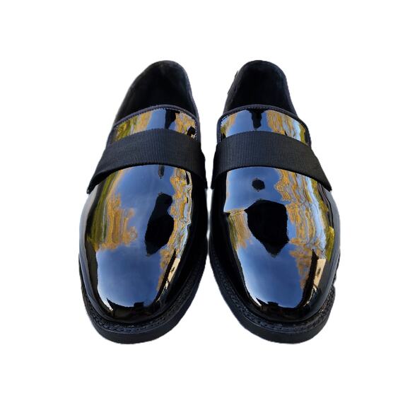 Allen Edmonds James Polished Patent Leather Tuxedo Dress Loafers 12 - Picture 6 of 13